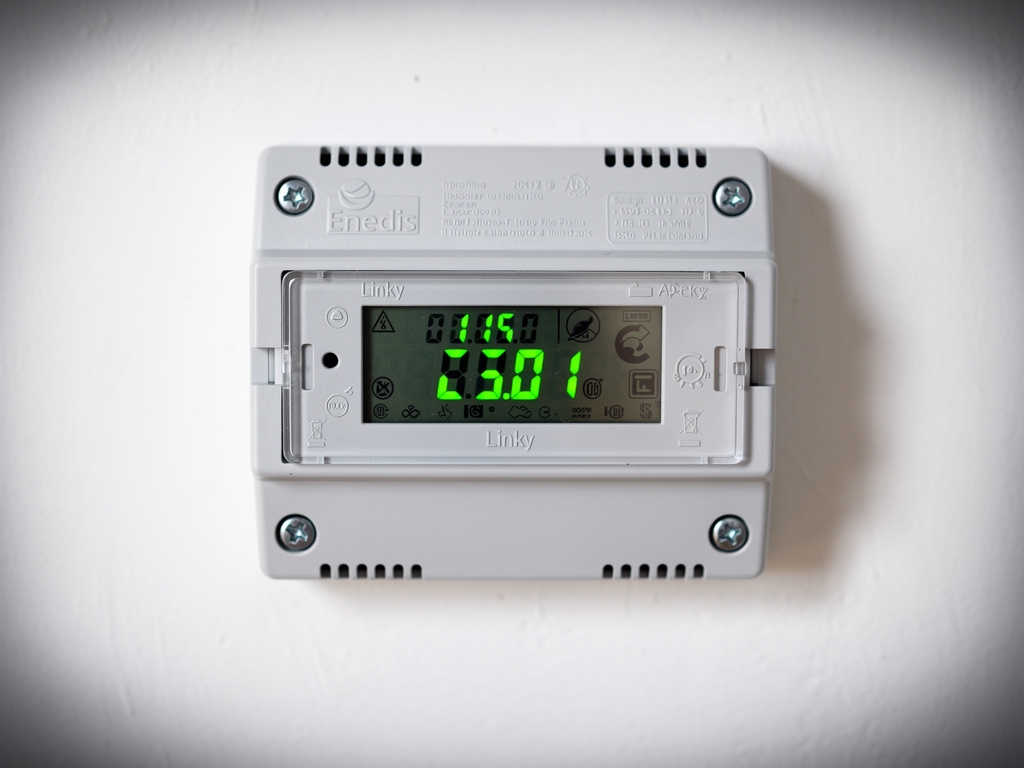Compteur électrique Linky avec affichage de consommation